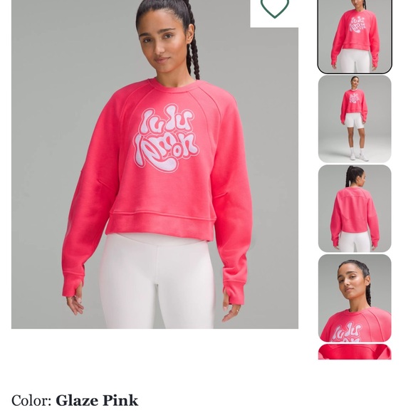 Lululemon Scuba Oversized Pullover Embroidered Glaze Pink - Picture 1 of 2